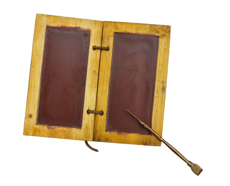 Roman Wax Writing Tablet with Bronze Stylus