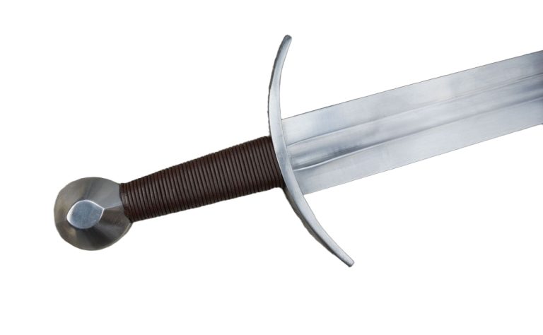 Tear Drop Medieval Sword with Hanging Scabbard - Stage Combat Version