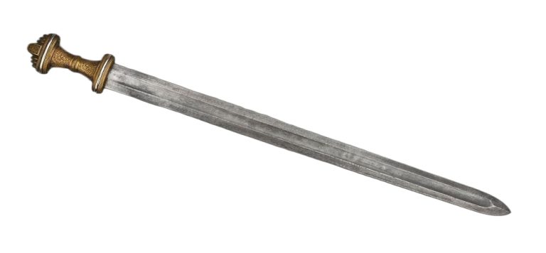 The Fetter Lane Sword - 8th Century Saxon Sword - Bronze Hilt with Damascus Blade