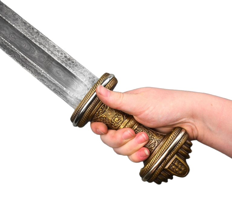 The Fetter Lane Sword - 8th Century Saxon Sword - Bronze Hilt with Damascus Blade