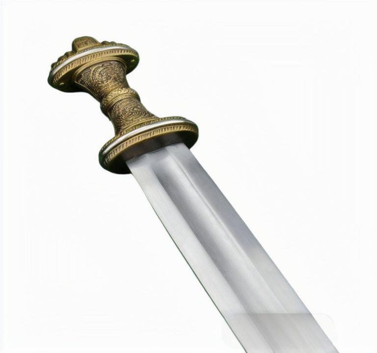 The Fetter Lane Sword - 8th Century Saxon Sword - Antiqued Brass Hilt