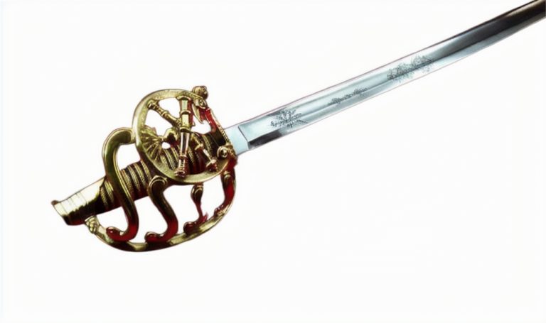 French Napoleonic Artillery Officer's Sword - leather scabbard