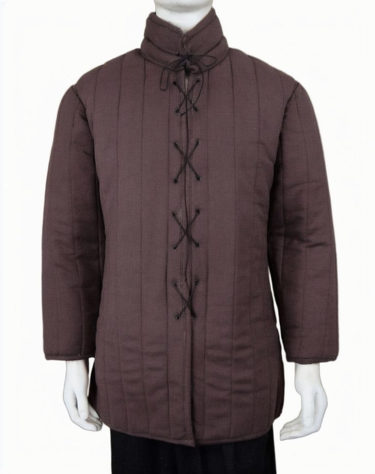 Laced-Front Gambeson - Brown