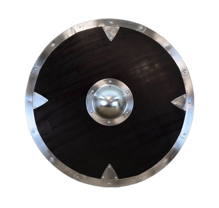 Large Viking Shield with Steel Rim and Boss