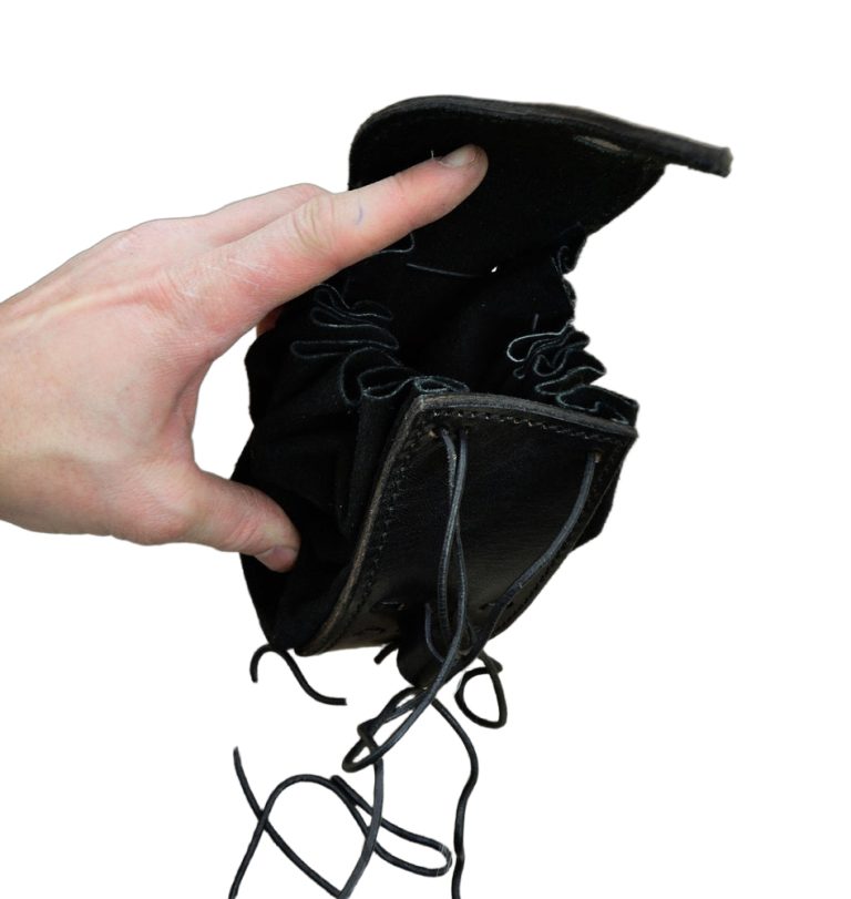 Leather Belt Pouch with Toggle