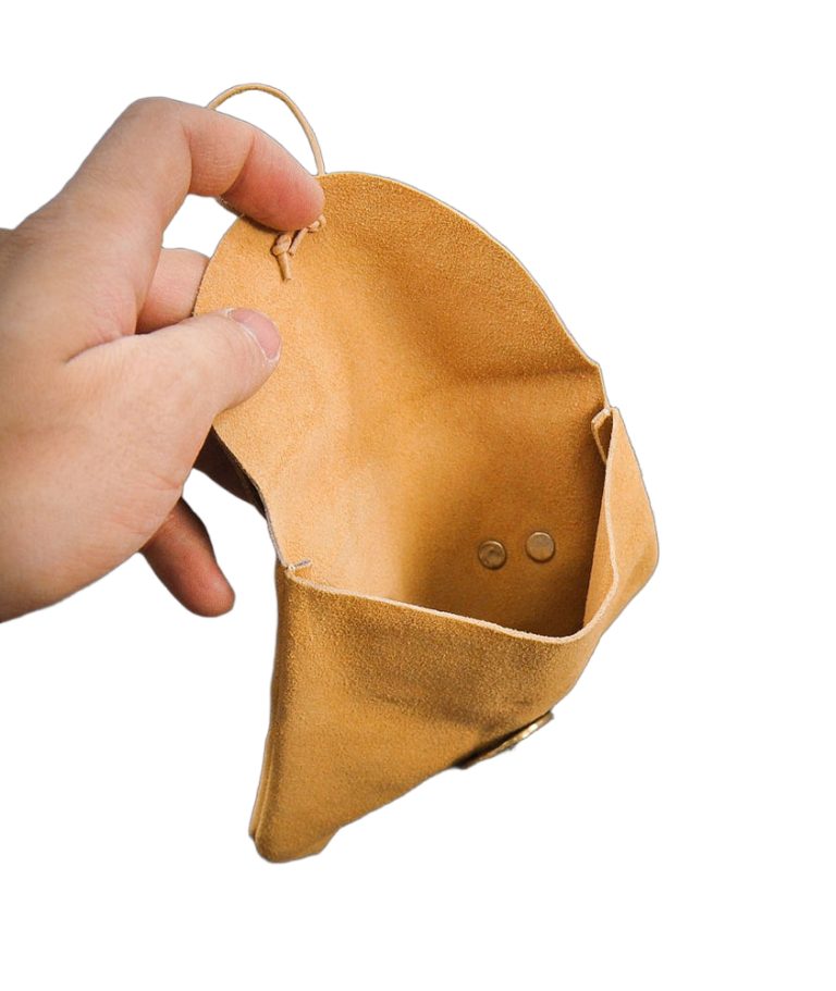 Natural Suede Leather Belt Pouch