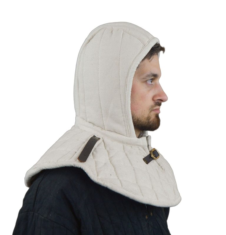 Padded Arming Hood with strap and buckle