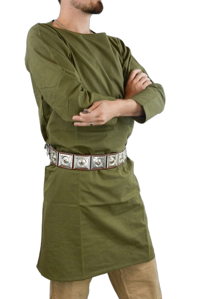 Roman Cotton Tunic Olive Green