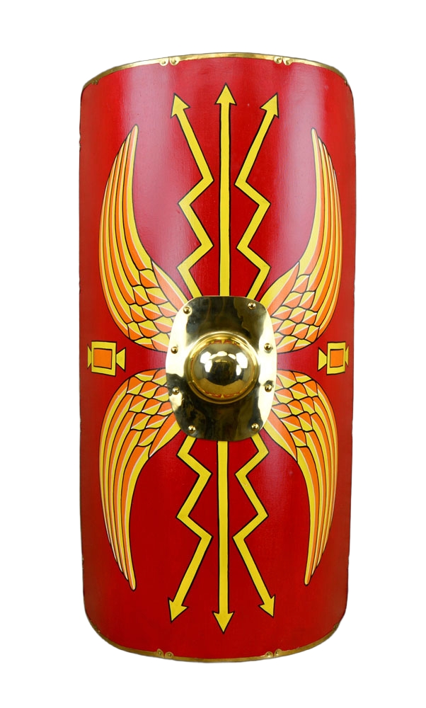 Roman Shield Scutum 42" x 33" Brass Lined