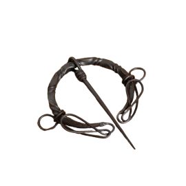 Twisted Darkened Steel Fibula with Knotwork Ends