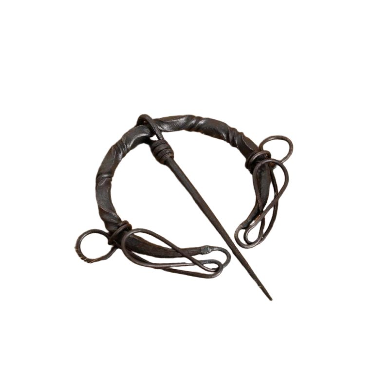 Twisted Darkened Steel Fibula with Knotwork Ends