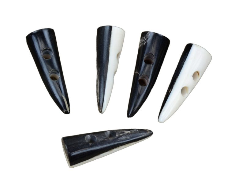 Two- Color Horn Toggles - Set of 5