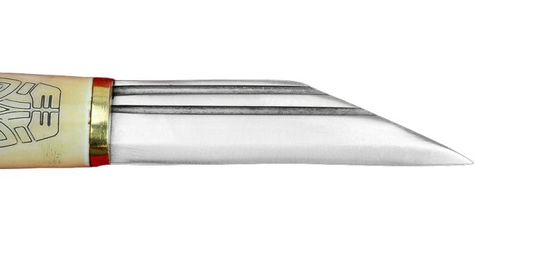 Viking Bone Grip Seax with Etched Norse Design