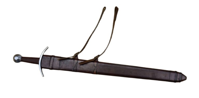 Knightly Arming Sword with adjustable hanging scabbard