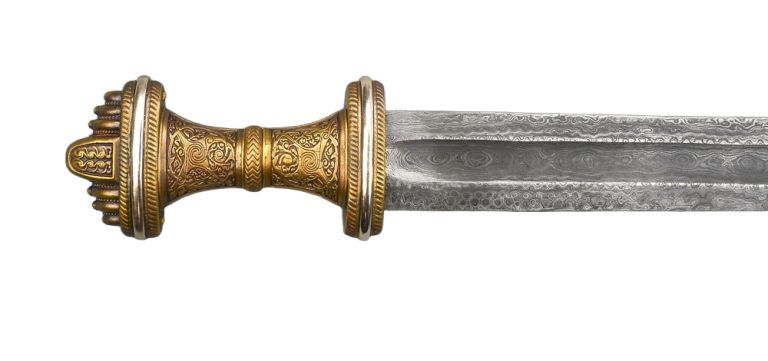 The Fetter Lane Sword - 8th Century Saxon Sword - Bronze Hilt with Damascus Blade
