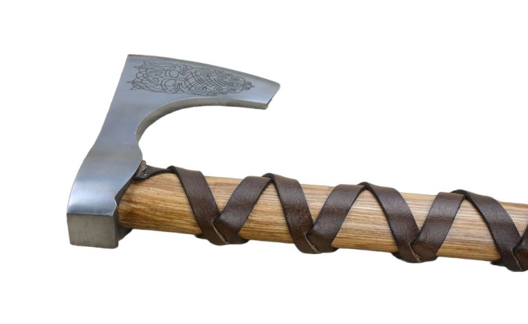Viking Type C Axe with Etched Norse Design