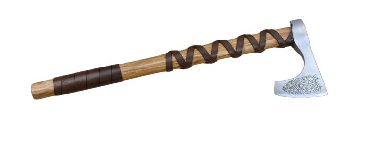 Viking Type C Axe with Etched Norse Design