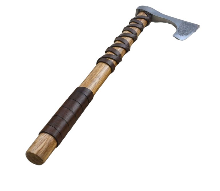 Viking Type C Axe with Etched Norse Design