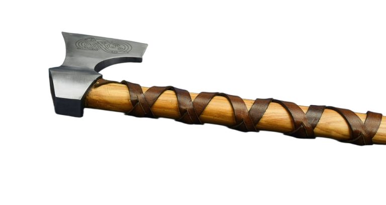 Viking Type D Axe with Etched Norse Design