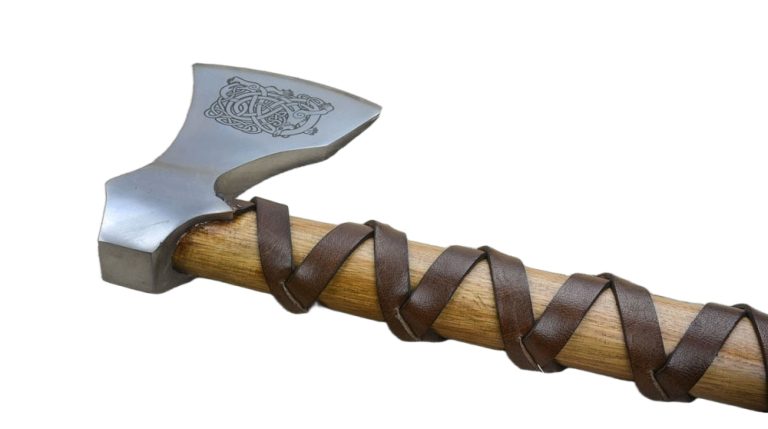 Viking Type E Axe with Etched Norse Design