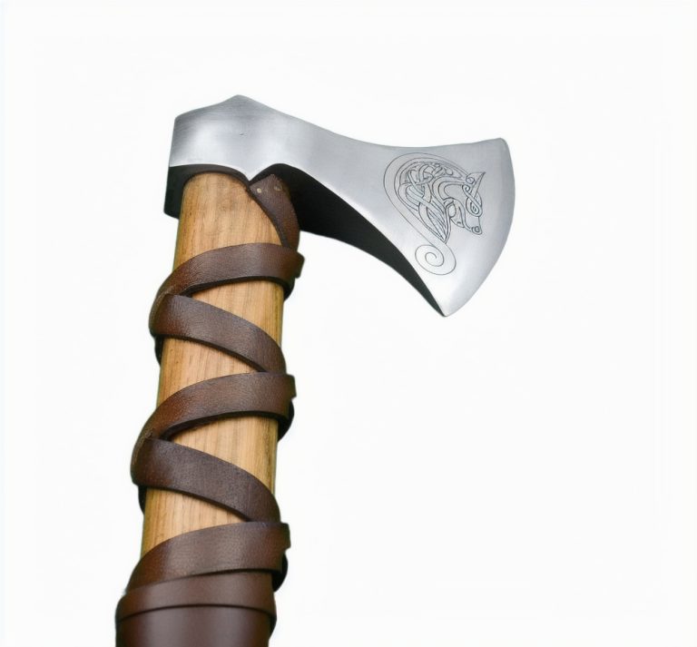 Viking Type G Axe with Etched Norse Design