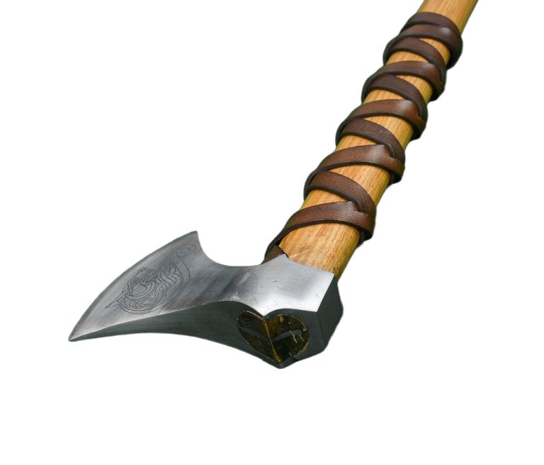 Viking Type G Axe with Etched Norse Design