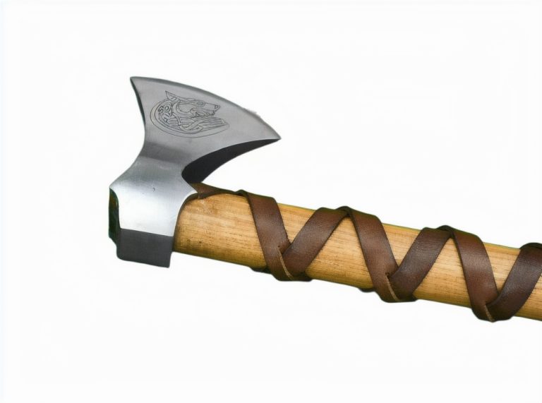 Viking Type G Axe with Etched Norse Design
