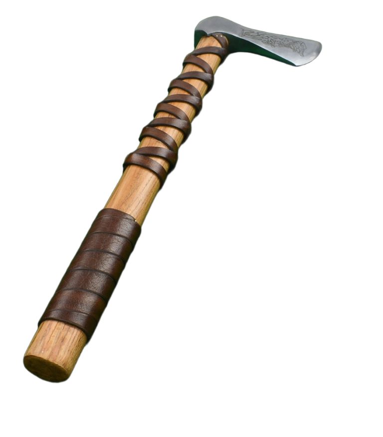 Viking Type L Axe with Etched Norse Design