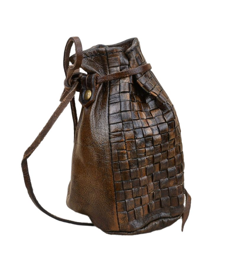 Viking Woven Leather Coin Pouch