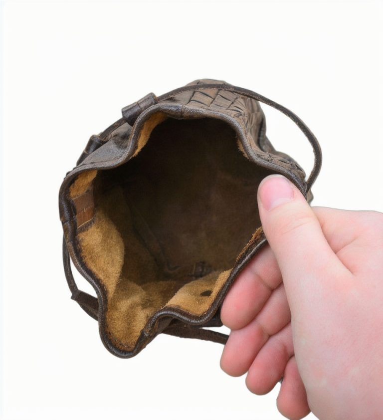 Viking Woven Leather Coin Pouch