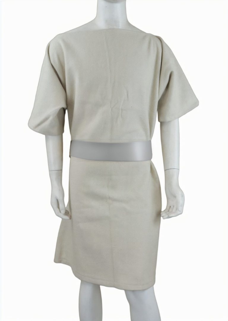 Wool Roman Tunic  White