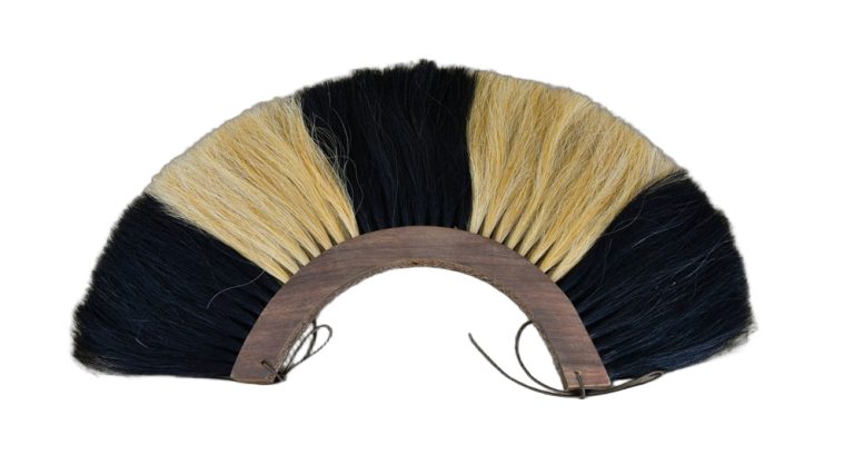 Roman Crest - White and Black - Wood Base