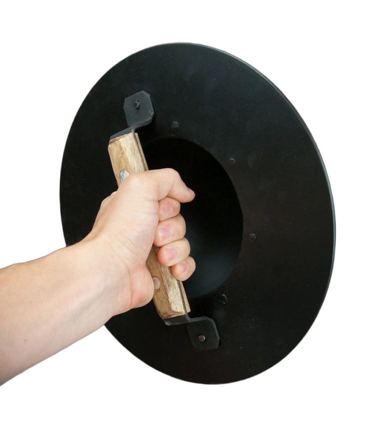 Blackened Steel Buckler - 14 Gauge