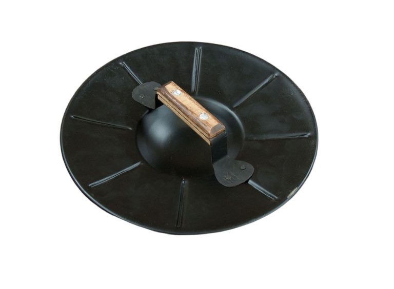 Blackened Steel Fluted Buckler - 16 Gauge