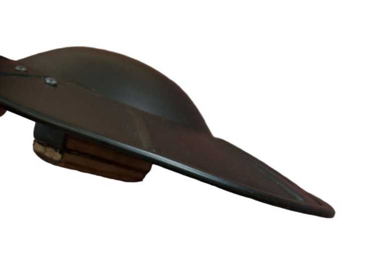 Blackened Steel Fluted Buckler - 16 Gauge