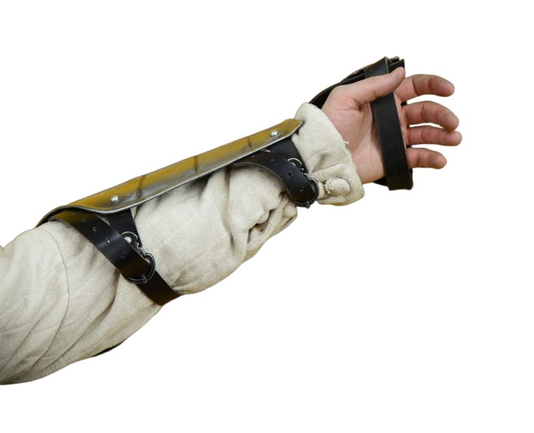 Bracers with Hand and Elbow Armor - 18 Gauge Steel