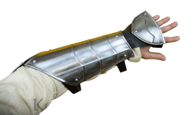 Bracers with Hand and Elbow Armor - 18 Gauge Steel