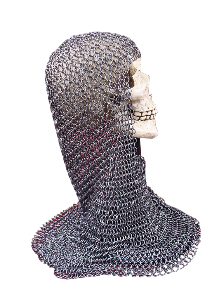 BRNH Mail Coif  Butted High Tensile Wire Rings