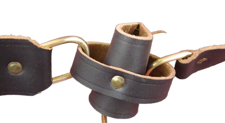 Brown Leather Double Wrap Sword Belt