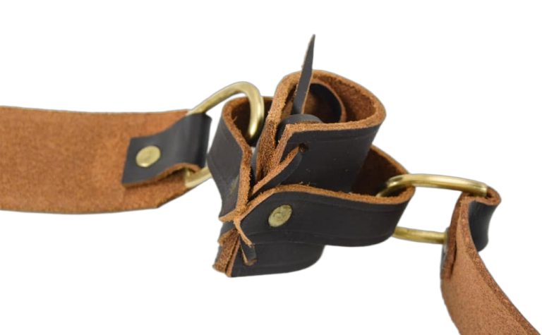 Brown Leather Double Wrap Sword Belt