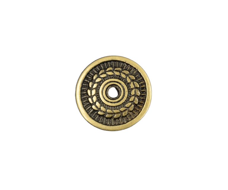Brass Laurel-Leaf Medallions - Set of 10