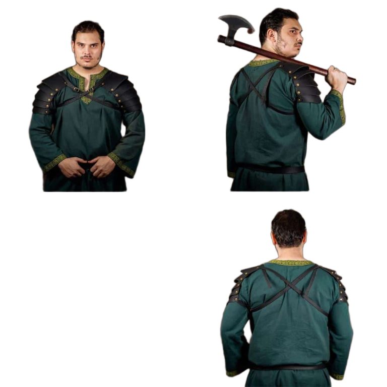 Viking Leather Pauldrons