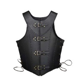Leather Armored Corset for Women – Black