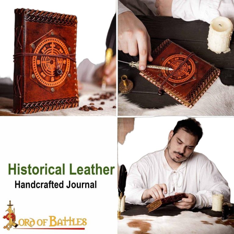 Leather Pirate Compass Journal with Cord