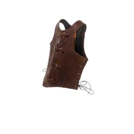Genuine Leather Armored Corset – Brown