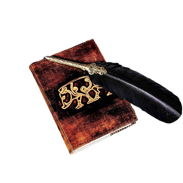 Celtic Boar Design Leather Medieval Journal