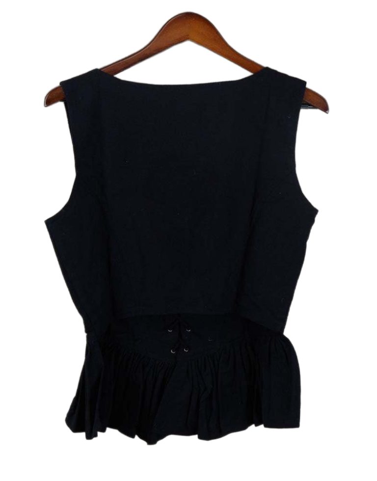 Black Ruffled Bodice - Medium Size
