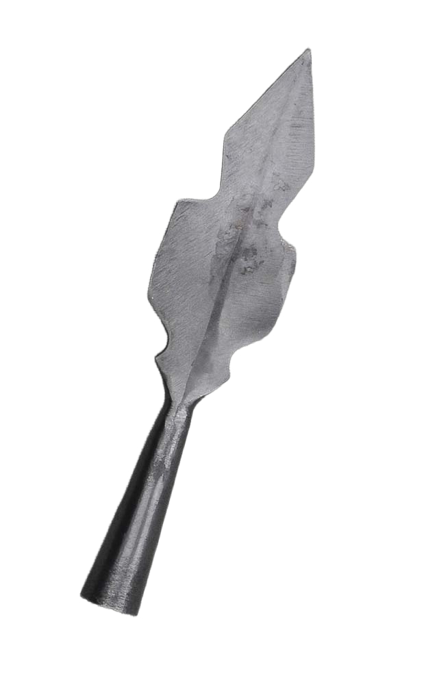 Blackened Wide Serrated Arrowhead