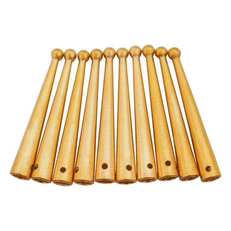 Brass Aiglets with Rounded Tips