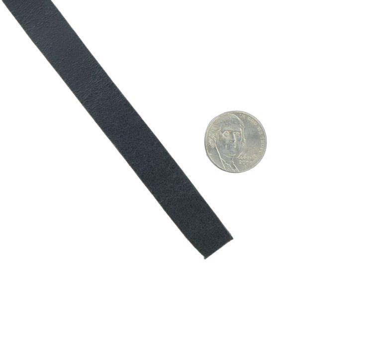 Black Leather Strap Blanks - 1/2